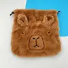 Bolsa de felpa estilo japonés linda para monedas con cordón bolsa portátil para guardar toallas sanitarias accesorio JK bolso cruzado pequeño simple
