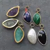 Amazon deseo colgante piedra natural amatista colgante borde obsidiana cadena suéter venta al por mayor