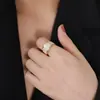 Anillo Minimalista de Esmalte con Ola para Mujer, Nuevo Estilo de Moda y Elegante, Anillo Abierto Personalizado, Anillo de Dedo Índice de Moda