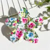 Presilhas Novas Personalizáveis Impressas em UV Venda Quente Transfronteiriça Frangipani Pequenas e Frescas Presilhas de Cabelo Presilhas de Tubarão para Cabelo na Parte de Trás da Cabeça