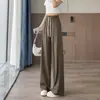 Pantalones Anchos Transpirables Finos de Tencel para Mujer 2026 Nuevo Verano Seda de Hielo Caída Rectos Adelgazantes Sueltos Casuales