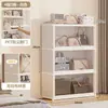 Gabinete de Almacenamiento Transparente Multicapa para el Hogar, de Pie para Dormitorio, Estante de Almacenamiento Simple a Prueba de Polvo, Gabinete de Almacenamiento para Bolsas de Juguetes