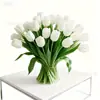 Tulipanes Artificiales Mini de PU Flores Falsas Transfronterizas Ramo de Novia Decoración del Hogar Plantas Artificiales Accesorios para Fotografía