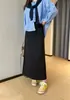 Vestido de gelatina de alta qualidade e minimalista, comprimento médio, ligeiramente em A, corte reto, feminino, nova coleção outono/inverno 2026, H091509