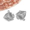 1 Acero Inoxidable Chapado al Vacío Oro Plata Concha Marina Delfín Colgante Colgante Accesorios para Joyería DIY