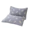 Funda de almohada de gasa mediana, hilo fino, sin bolitas, sin decoloración, 46*68, funda de almohada grande para estudiante, hogar, adulto, par