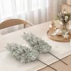 Arbusto Artificial Verde Esmerilado, Adorno Decorativo Duradero de Invierno para Navidad en Interiores y Exteriores, Mayorista Fabricante de Flores de Plástico