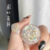 Lentejuelas con brillo para arte de uñas japonés y coreano serie caliente de verano Super Flash hada rojo de internet macarrón parche de uñas fresco
