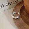 Anillo Texturizado Patrón Lin para Mujer Dulce Fresco Plegable Usar Versátil Moda Geométrico Abierto Diseño de Nicho Anillo para Dedo de Comida Moda