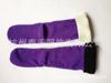 Calcetines Forro de Bota de Lluvia Cálido Tejido de Lana Unisex Morado, Blanco y Negro de Media Pantorrilla 26cm En Stock Venta al por Mayor