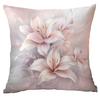 Temu funda de almohada nueva transfronteriza hermosa flor de acuarela impresión digital sofá funda de almohada de poliéster