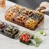 Prato de frutas dividido Nórdico luxo leve sala de estar prato de frutas secas sobremesa petisco travessa petisco doce ktv prato de armazenamento