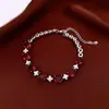 Pulseira com Pingente Redondo de Zircônia Super Brilhante Estilo Francês, Pulseira Exquisita de Luxo Leve de Alta Qualidade, Joia Feminina Fashion e Versátil