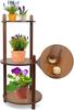 Estante de flores con rosca transfronteriza para sala de estar, balcón interior, estante de almacenamiento de piso, estilo creativo, estante de flores de hierro verde, estante de almacenamiento