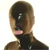 Capuz de Látex Sexy Preto Máscara de Látex Role Play Máscara de Halloween Adereços Malha Aberta
