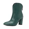 Talla grande Puntiagudo Corto 40 Comercio Exterior 2024 Botas Martin Nuevo Patrón de Piedra Botas de Tacón Alto 48 Botas de Jinete Gruesas Europeas y Americanas Mujer