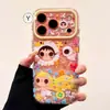 Funda pequeña de jade con patrón de concha de dibujos animados estilo coreano, adecuada para Apple 17 Pro Max, iPhone 16, 15, linda 14
