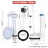 Accesorios antiguos para tanque de agua de inodoro tipo placa frontal dividida de 3 pulgadas con tapa de aleta tipo flotador, juego de sanitarios