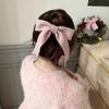 Horquilla de lazo coreana tejida de lana a juego con forma de pico de pato, accesorio para el pelo de otoño e invierno para la nuca de niña.