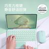 Funda protectora con succión magnética para Samsung TabA7 con ranura para bolígrafo, mouse desmontable, teclado, estuche de cuero de una pieza