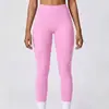 Calças de Yoga Modeladoras de Barriga e Empina Bumbum Pêssego para Mulheres Sem Marcas Embaraçosas Calças Esportivas de Fitness Cintura Alta Levanta Bumbum Roupas de Yoga Calças de Ciclismo