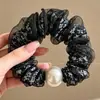 Goma para el pelo de encaje con perlas artificiales estilo coreano para mujer, nuevo modelo 2026, elástico versátil para el pelo, dulce accesorio para el cabello