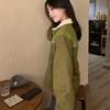 Chaqueta de diseño con costuras reforzadas, abrigo acolchado de algodón, 23 otoño e invierno, top casual coreano de ante sintético
