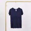 Em EstoqueLD 3.0 Manga Curta Roupas de Yoga Fitness Corrida Feminina Manga Curta Respirável Secagem Rápida Slim Fit Camiseta