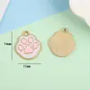 Pingente de Patinha de Gato Desenho Animado Estampa de Pata Pingente DIY Liga com Gotejamento de Óleo Acessórios de Joia Acessórios para Colar Pulseira Brincos
