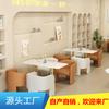 Celebridad de Internet Tienda de postres sencilla y fresca Cafetería Combinación de mesa y silla Restaurante occidental Asientos de una y dos plantas Tienda de té con leche Sofá