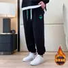 Pantalones de hombre talla grande para personas altas y corpulentas, pantalones deportivos holgados de otoño e invierno, pantalones casuales cálidos de moda en talla grande con forro polar