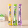 Cepillo de dientes suave para adultos al por mayor curva cabeza ancha cómodo simple protección dental cuidado de las encías limpio viaje cepillo de dientes individual