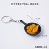 Mini Frigideira Artificial Modelo de Cozinha Miniatura Comida Artificial Bolinhos Fritos Pães Assados Lanche Gourmet Criativo Pingente