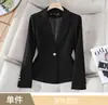 Otoño e Invierno Nuevo Transfronterizo Venta al por Mayor Moda Temperamento Tendencia Top Rosa Manga Larga Ropa Profesional Solapa Pequeña Chaqueta Mujer