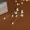 Brincos Assimétricos de Borboleta com Franjas Longas Super Fada Moda Popular de Verão Brincos de Temperamento