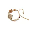 Regalos Culturales y Creativos Relojes de Mesa para Estudiantes Mujeres Estilo Ins Pulsera de Reloj con Cordón de Alto Valor Relojes de Temperamento a la Moda para Estudiantes de Secundaria y Preparatoria