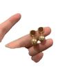 Pendientes de esmalte marrón café para otoño e invierno, nuevos pendientes de moda retro sencillos para mujer, pendientes de viento frío