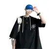 Sudadera Camiseta para Hombre, Estilo Verano Delgado, Manga Corta, Corte Holgado para Adolescentes, Estampado Creativo, Adecuada para 12-15 Años