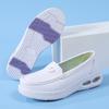 Zapatos de Enfermera de Punto Cuero Genuino para Mujer Amortiguación de Aire Suela Suave Transpirables No Cansan los Pies Zapatos de Trabajo para Hospital Venta al por Mayor Transfronteriza Dropshipping