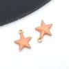 1 Pingente Estrela de Cinco Pontas Esmaltado Colorido com Gotejamento de Óleo em Aço Inoxidável, Galvanoplastia a Vácuo, Lado Duplo, Acessórios para Joias DIY