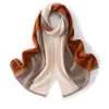 Bufanda de Punto de Cachemira con Bloques de Color Estilo Coreano Otoño/Invierno Tamaño Grande para Mujer Cálida Protección contra el Frío Moda Simple Versátil