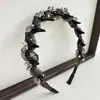 Faixa de Cabelo de Malha com Strass Ondulado de Alta Qualidade para Mulheres, Faixa de Cabelo da Moda Alta, Acessório de Cabelo Versátil para Lavar o Rosto
