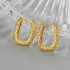 Brincos Plissados de Textura de Lava Elíptica Geométrica Design para Meninas Doce Cool Único Estilo Frio Simples Estilo Coreano Tachos de Brincos