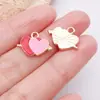 Mezcla 60 Accesorios para Joyería DIY del Día de San Valentín Colgante de Aleación con Forma de Corazón Gota de Aceite Corazón de Durazno Collares Pendientes Colgante para Teléfono Móvil