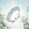 Anel Loulan Series Japonês Alta Imitação Turmalina Oliva Topa Gema Anel Feminino Nicho Vintage Artístico Leve Luxo