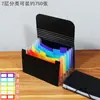 Bolsa Pequeña para Billetes con Ranuras Múltiples para Tarjetas Portadocumentos de Recibos Portamonedas Portatarjetas Artefacto de Almacenamiento Multicapa A6 Archivo