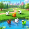 Nuevo Lindo Juguete de Peluche de Pato de Tenis y Fútbol Accesorios Decorativos DIY para Paisajismo de Jardín Pequeños Adornos