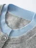 Cárdigan Casual e Intelectual de Dos Piezas Falsas~Cárdigan de Punto 100% Cachemira Pura Consinee para Mujer, Suéter Exterior de Aspecto Adelgazante