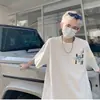 Camiseta de Verano Estilo Americano de Moda Bordada con Hiedra y Flores de Manga Corta para Hombres y Mujeres, Top Oversize de Calle de Media Manga
