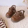 Sapatos de Algodão para Bebê Menino Inverno Mais Veludo Solado Macio Sapatos de Primeiros Passos Menina de Um Ano Botas de Neve Sapatos para Bebê Sapatos de Bebê